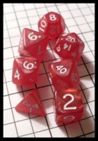 Dice : Dice - Dice Sets - Mini Koplow Red Pearl with White Numerals - Ebay June 2010